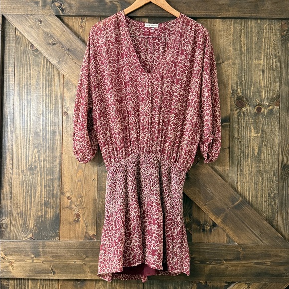 ULLA JOHNSON Samira Silk Smocked Mini Dress - Picture 3 of 9